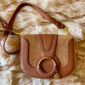 See by Chloe Small Hana Crossbody Bag Caramello NWT